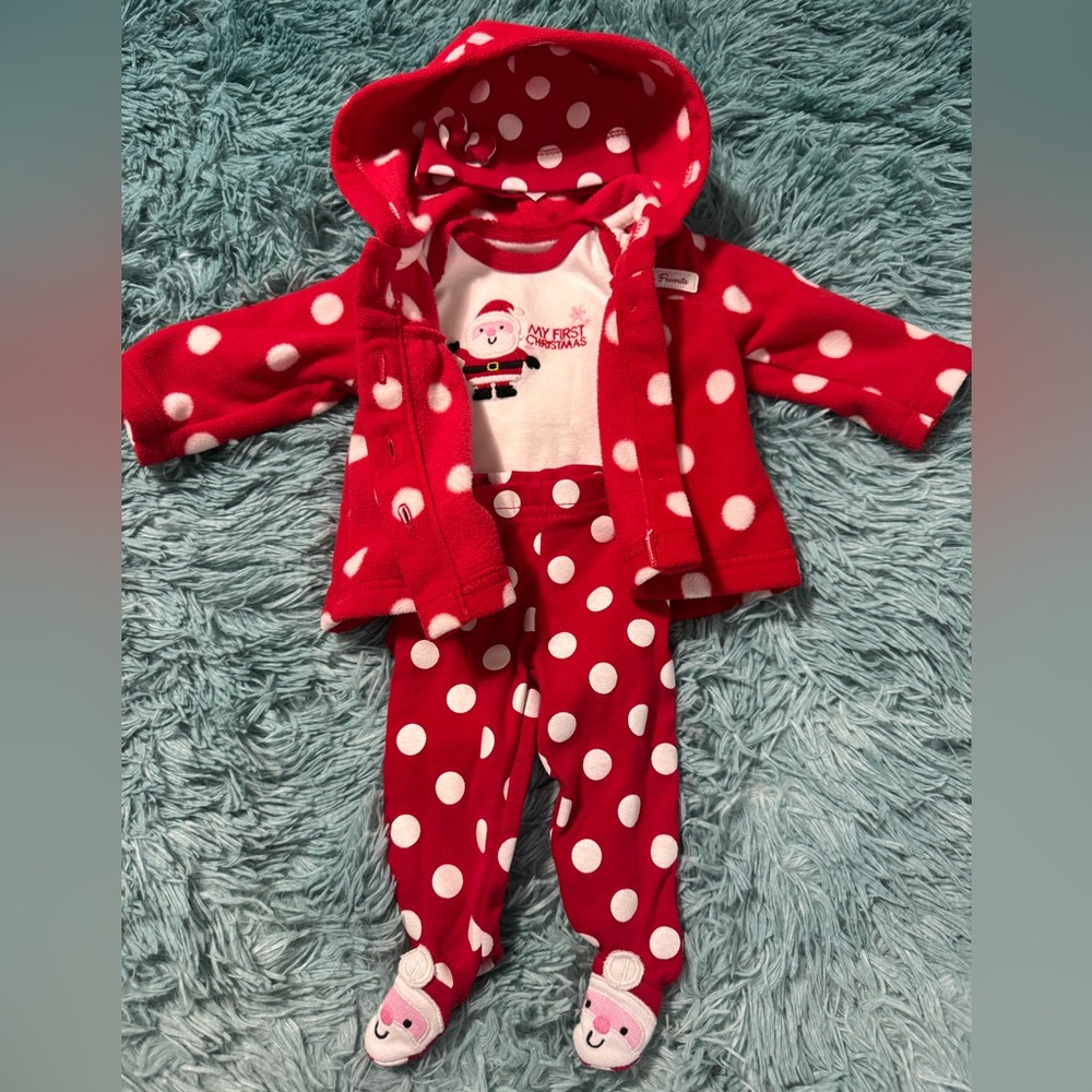 Child of Mine Red and White Polka Dot Set